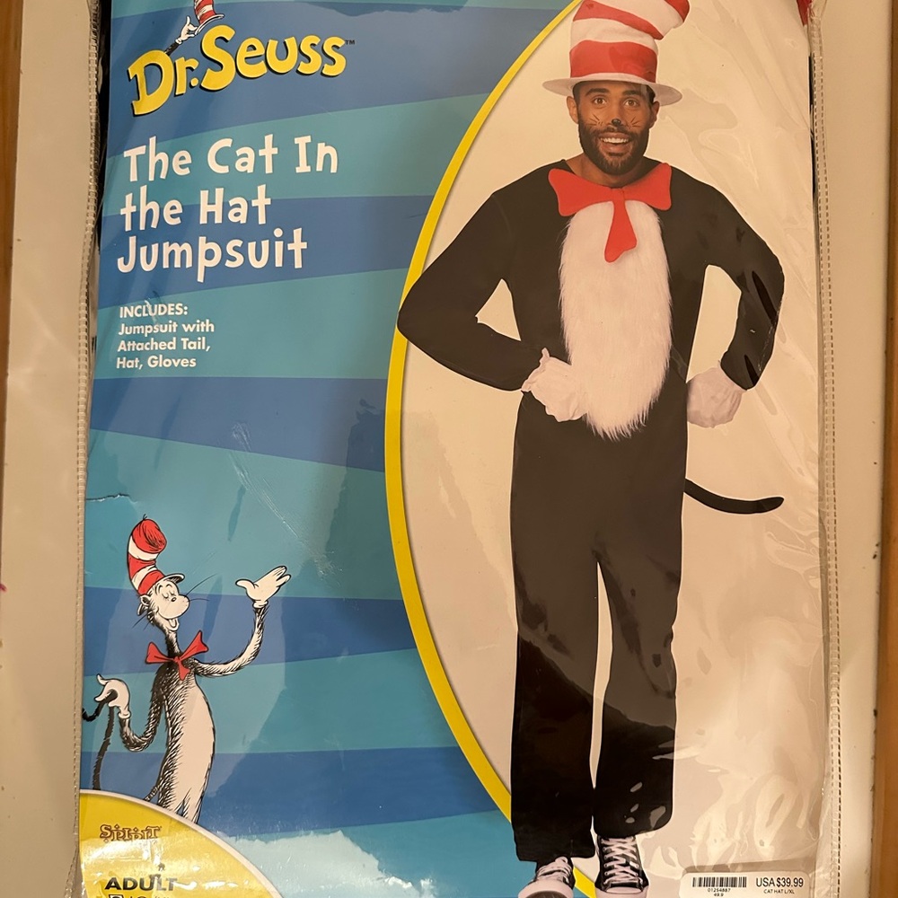 Adult Cat in the Hat Costume Size XXL